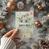 Cheval de roche Noël Anniversaire Fête Invitation