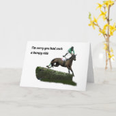 Cheval de saut Jockey obtenir la carte de bien (Fleur jaune)