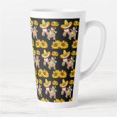Cheval de tournesol Mug latte florale (Droite)