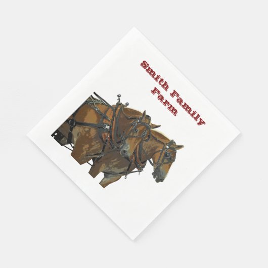 Cheval de trait belge Équipe Serviette en papier (Coin)