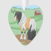 Cheval de trait gitan de Pinto Vanner de belle (devant)