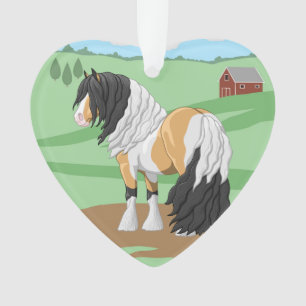 Cheval de trait gitan de Pinto Vanner de belle