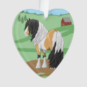 Cheval de trait gitan de Pinto Vanner de belle (devant)