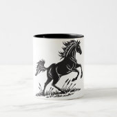 Cheval d'élevage dynamique Mug à deux tons (Centre)