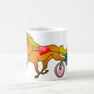 Cheval d'emballage et tasse avec des erreurs