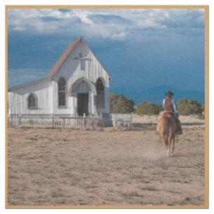 Cheval d'équitation de cowboy au tissu 9"