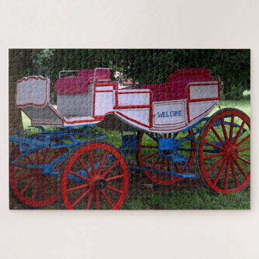 Cheval Dessiné Transport Inde. Jigsaw Puzzle (Horizontal)