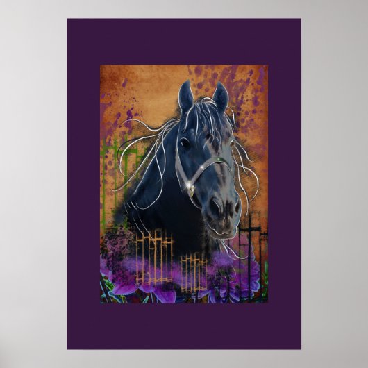 Cheval DIAMOND portrait - Poster (Devant)
