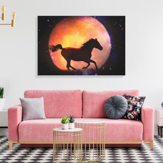 Cheval d'Imaginaire et toile de lune (Insitu(Salon))