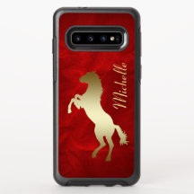 Cheval d'or rouge personnalisé