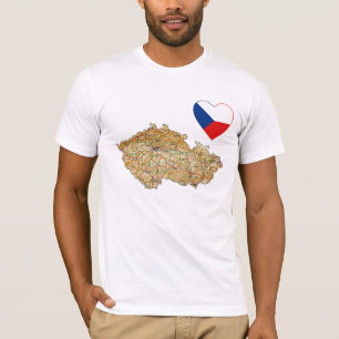 Cheval du drapeau de la Tchéquie et T-shirt