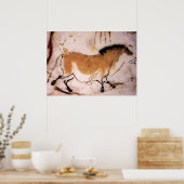 Cheval Dun - Poster de peinture de la grotte préhi (Cuisine)