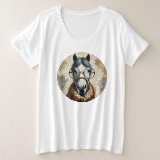 Cheval élégant avec lunettes - Art Vintage amusant