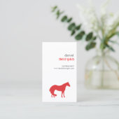 CHEVAL EN Carte de visite ROUGE (Debout devant)