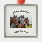 Cheval en céramique Ornement Cheval Amant Noël (Devant)