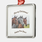Cheval en céramique Ornement Cheval Amant Noël (Gauche)