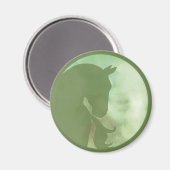 Cheval en Cercle - Aimant Vert (Recto/Verso)