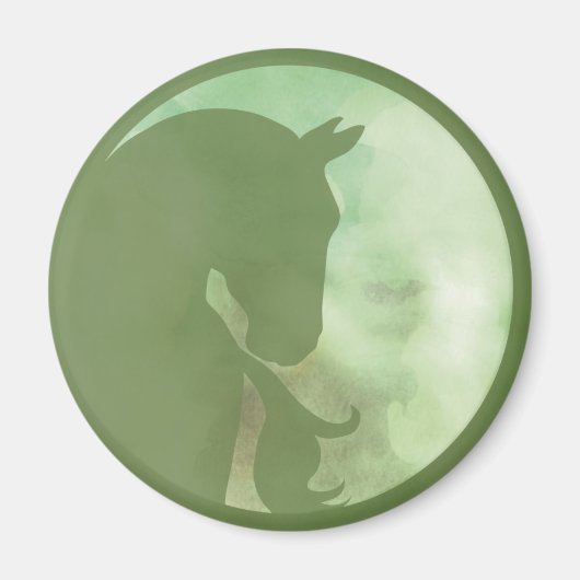 Cheval en Cercle - Aimant Vert (Devant)