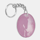 Cheval en Cercle - Porte-clés Rose (Devant gauche)