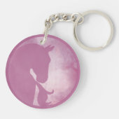 Cheval en Cercle - Porte-clés Rose (Dos)
