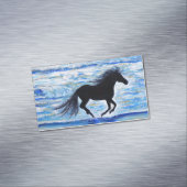 Cheval en liberté par le Carte de visite de mer (In Situ)