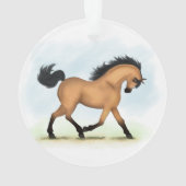 Cheval équestre en peau de boule (dos)