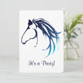 Cheval équestre fête d'anniversaire Invitation per (Debout devant)
