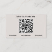 Cheval équestre QR Code Cartes de visite (Dos)