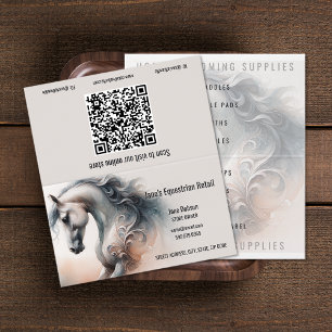 Cheval équestre QR Code plié Carte de visite
