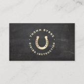 Cheval Equestrian Horseshoe Rustique Carte de visi (Devant)