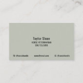 Cheval Equine QR Code Cartes de visite (Dos)