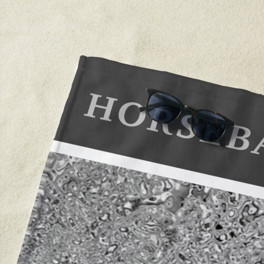 Cheval équitation brillant Silver Beach Serviette (En situation)