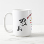 Cheval équitation grand-mère mug (Gauche)