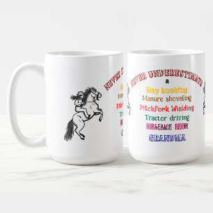 Cheval équitation grand-mère mug