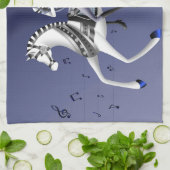 Cheval équitation Violoniste Marine Tea Serviettes (Plié)