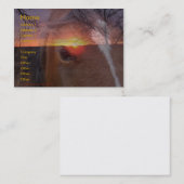 Cheval et carte de visite de lever de soleil (Devant / Derrière)