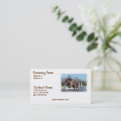 Cheval et carte de visite sautant d'exposition (Debout devant)