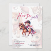 Cheval et cavalier Invitations d'anniversaire Eque (Devant)