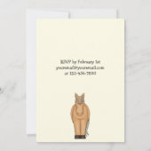 Cheval et Coeurs Invitation d'anniversaire pour le (Dos)
