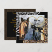 Cheval et Faire-part de mariage Poster de animal (Devant / Derrière)