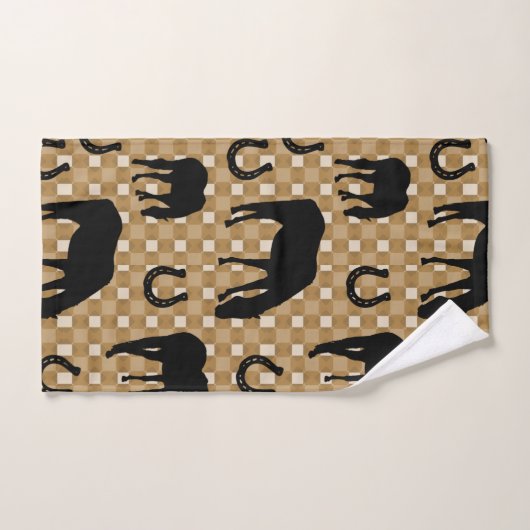 Cheval et fer à cheval, Pays Ouest (Serviette à main)