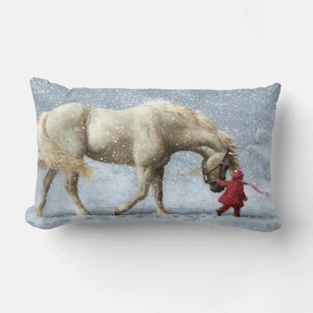Cheval et fille en Coussin de neige (Recto)