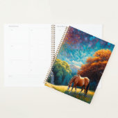 Cheval et fleurs dans un pré coloré (Devant avec enveloppe)