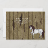 Cheval et Fleurs Invitation Anniversaire ~ Filles (Dos)
