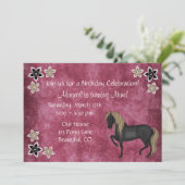 Cheval et Fleurs Invitation Anniversaire ~ Filles (Debout devant)