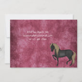 Cheval et Fleurs Invitation Anniversaire ~ Filles (Dos)