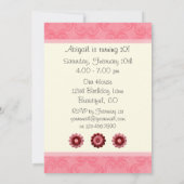 Cheval et Fleurs Invitation d'anniversaire pour le (Dos)