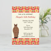 Cheval et Fleurs Invitation d'anniversaire pour le (Debout devant)