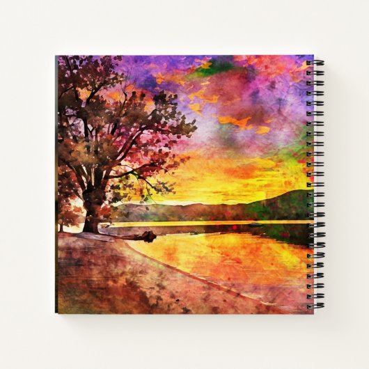 Cheval et lever du soleil au Carnet du lac (Dos)