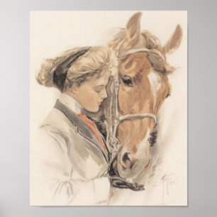 Cheval et Madame Poster Vintage